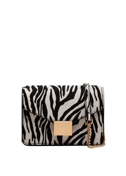 Mango Mango Animal Print Leather Bag