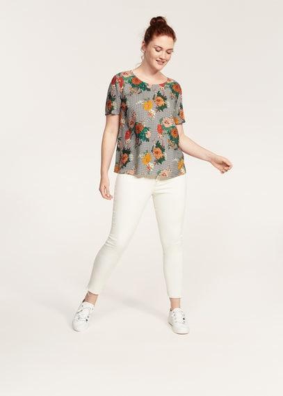 Violeta By Mango Violeta By Mango Printed Bow Blouse