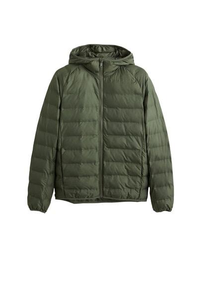 Mango Man Mango Man Hooded Quilted Light Coat