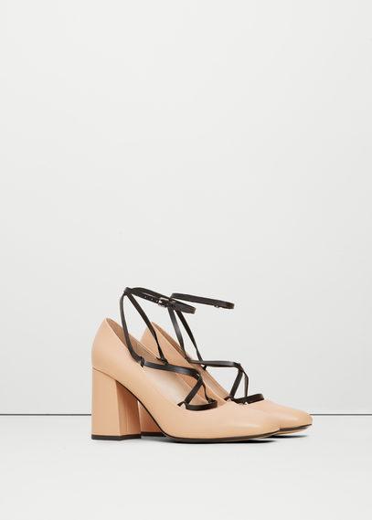 Mango Mango Strap Leather Shoes
