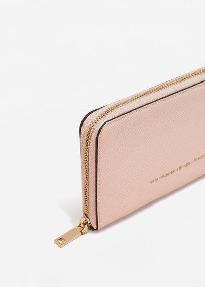 Mango Mango Message Saffiano-effect Purse