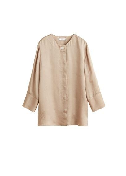 Mango Mango Button Satin Blouse