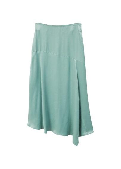 Mango Mango Satin Asymetric Skirt