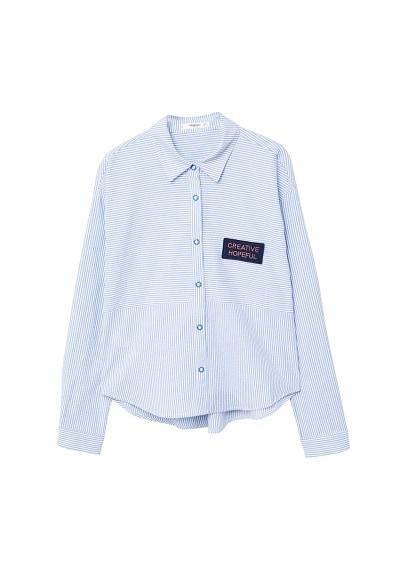 Mango Mango Patch Striped Shirt