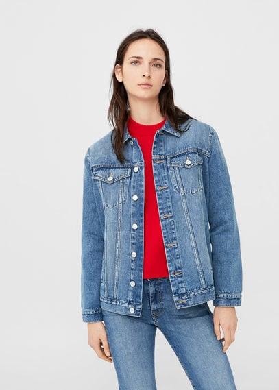 Mango Mango Medium Wash Denim Jacket