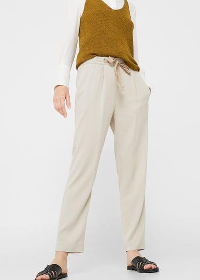 Mango Mango Soft Crop Trousers
