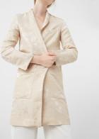 Mango Mango Premium - Linen-blend Jacquard Blazer