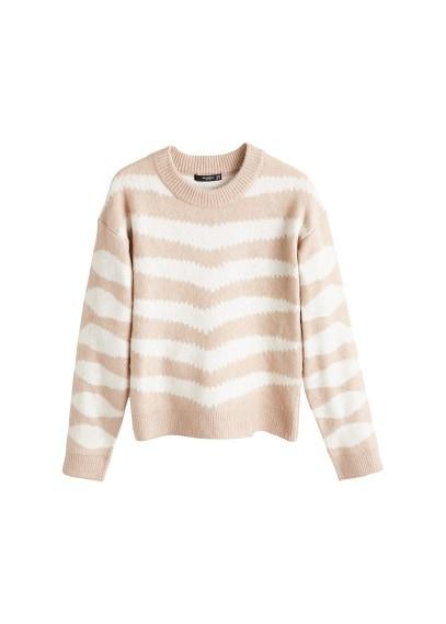 Mango Mango Zebra Textured Sweater