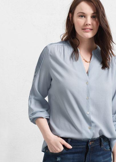 Violeta By Mango Violeta By Mango Pintuck Detail Blouse