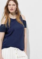 Violeta By Mango Violeta By Mango Openwork Detail Top