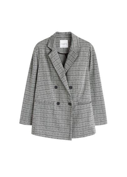 Violeta By Mango Violeta By Mango Check Unstructured Blazer