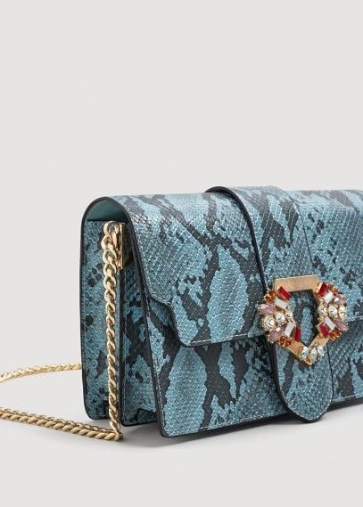 Mango Mango Faceted Crystal Snakeskin Bag