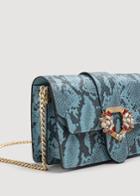 Mango Mango Faceted Crystal Snakeskin Bag