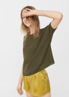 Mango Mango Cut-out Jersey T-shirt