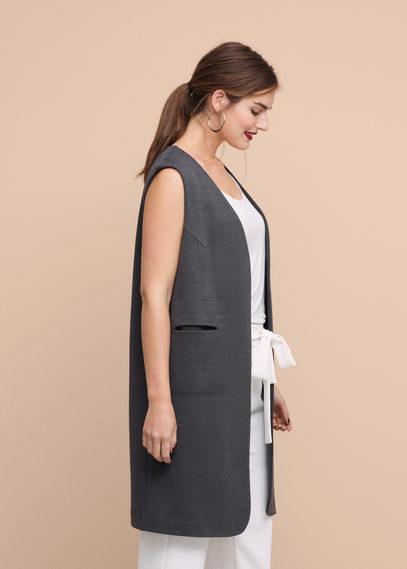 Violeta By Mango Violeta By Mango Long Masculine Gilet