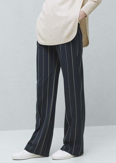 Mango Mango Straight Striped Trousers