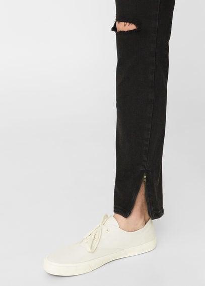 Mango Man Mango Man Jaden Slim-fit Crop Black Jeans