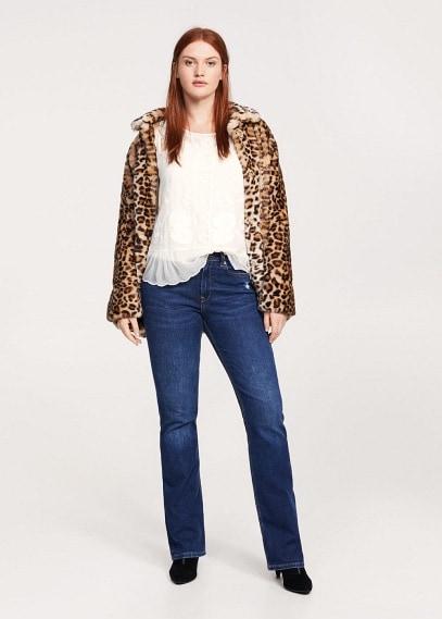 Violeta By Mango Violeta By Mango Combined Embroidered Blouse
