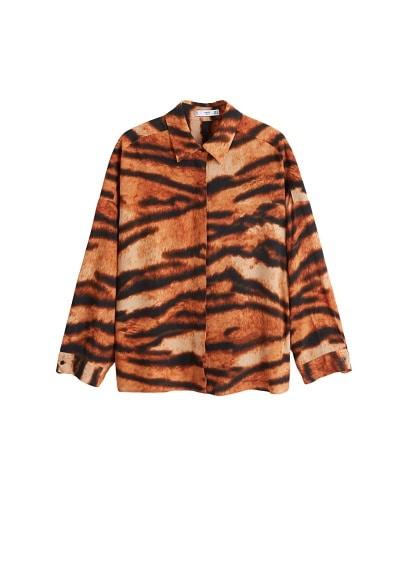 Mango Mango Tiger Print Shirt