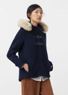 Mango Mango Faux-fur Wool-blend Duffel Coat