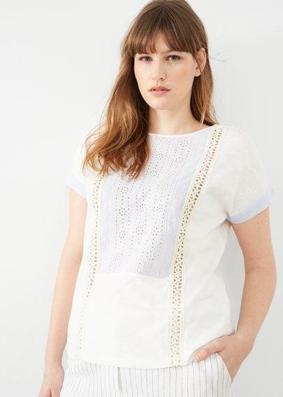 Violeta By Mango Violeta By Mango Openwork Panel T-shirt