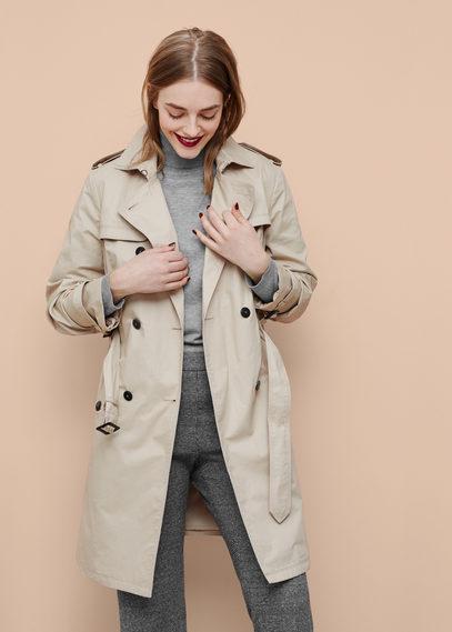 Violeta By Mango Violeta By Mango Classic Cotton Trench Coat