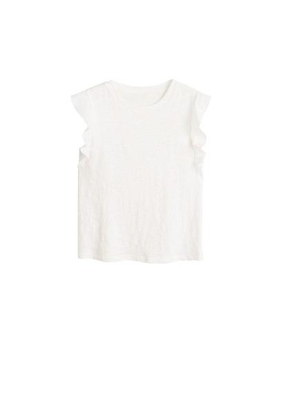 Mango Mango Frills Cotton T-shirt