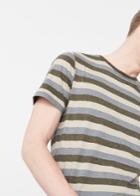 Mango Man Mango Man Flecked Striped T Shirt