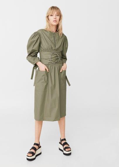 Mango Mango Maxi Buckled Dress