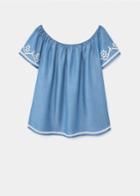 Violeta By Mango Violeta By Mango Tencel Off-shoulder Top