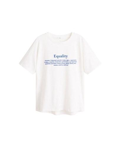 Mango Mango Text Cotton T-shirt