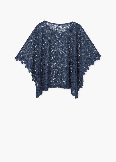 Mango Mango Guipure Poncho