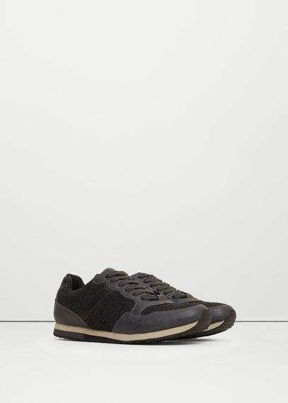 Mango Man Mango Man Felt Mixed Sneakers
