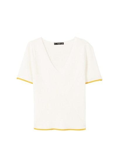 Mango Mango Openwork Details Knit Top