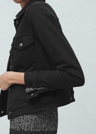 Mango Black Denim Jacket