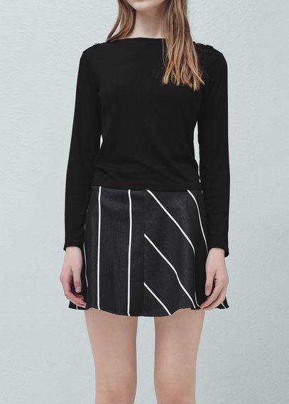 Mango Mango Striped Cotton Skirt
