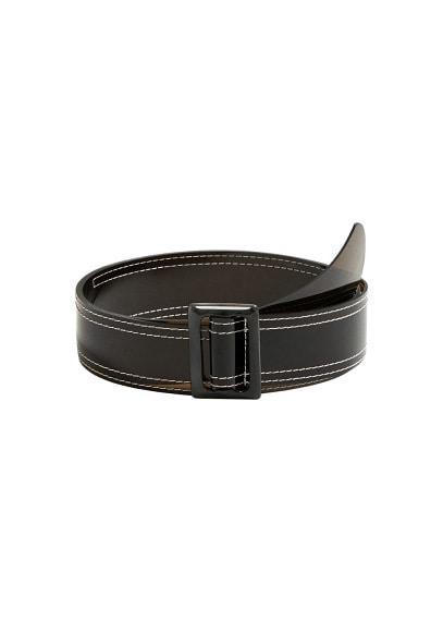 Mango Mango Contrast Vinyl Belt