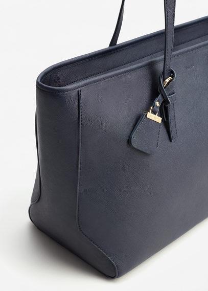Mango Mango Saffiano-effect Shopper Bag