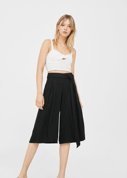 Mango Mango Bow Culottes Trousers