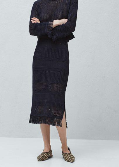Mango Mango Knit Pencil Skirt