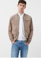 Mango Man Mango Man Suede Bomber Jacket