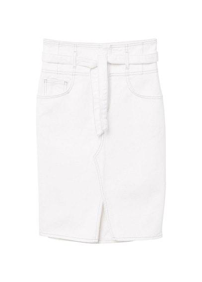 Mango Mango Knot Denim Skirt