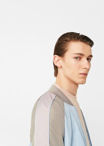 Mango Man Mango Man Panel Water-repellent Bomber Jacket