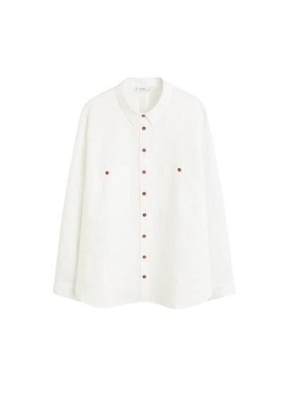 Violeta By Mango Violeta By Mango Button Linen Shirt