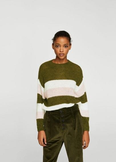 Mango Mango Striped Mohair-blend Sweater