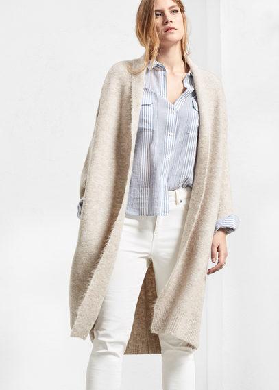 Violeta By Mango Violeta By Mango Lapel Long Cardigan