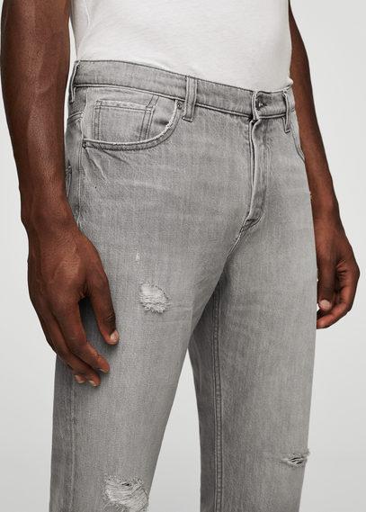 Mango Man Mango Man Straight-fit Grey Just Jeans
