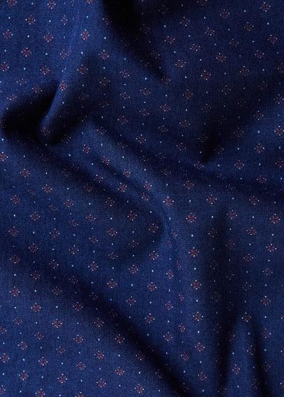 Mango Man Mango Man Slim-fit Printed Cotton Chambray Shirt