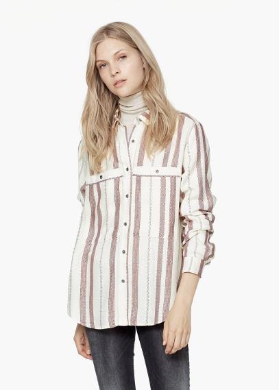 Mango Mango Striped Shirt