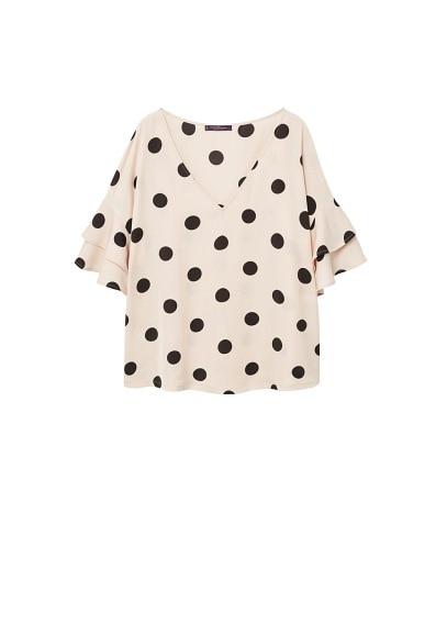 Violeta By Mango Violeta By Mango Ruffles Printed Blouse